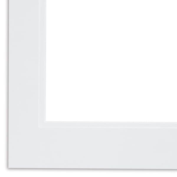 Crescent Select Conservation Solids Pre-Cut Double Mat - Vivid White/Vivid White, 4 ply, 11" x 14"