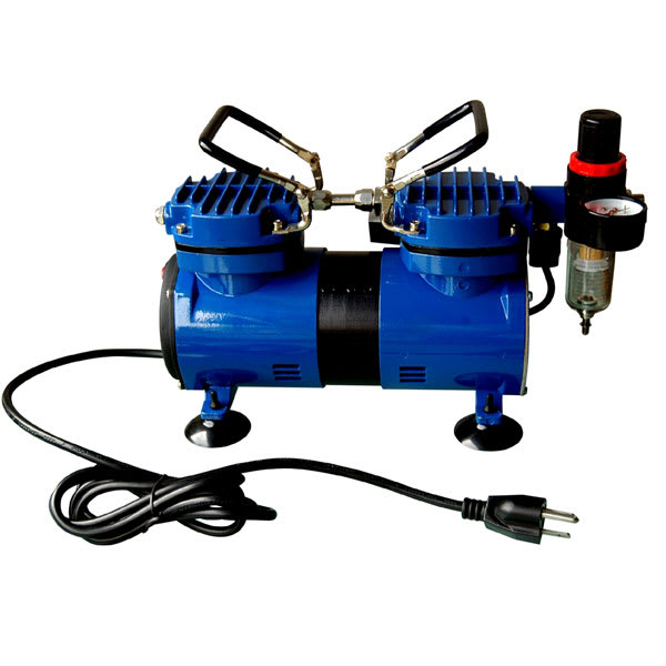 Paasche Air Compressor - 1/4 Horsepower, DA400R Oilless Piston with Regulator and Moisture Trap