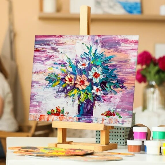 Finenolo 12-Pack Acid-Free Triple Primed Canvas Panels for Painting – 8" x 10" Ready-to-Paint Boards