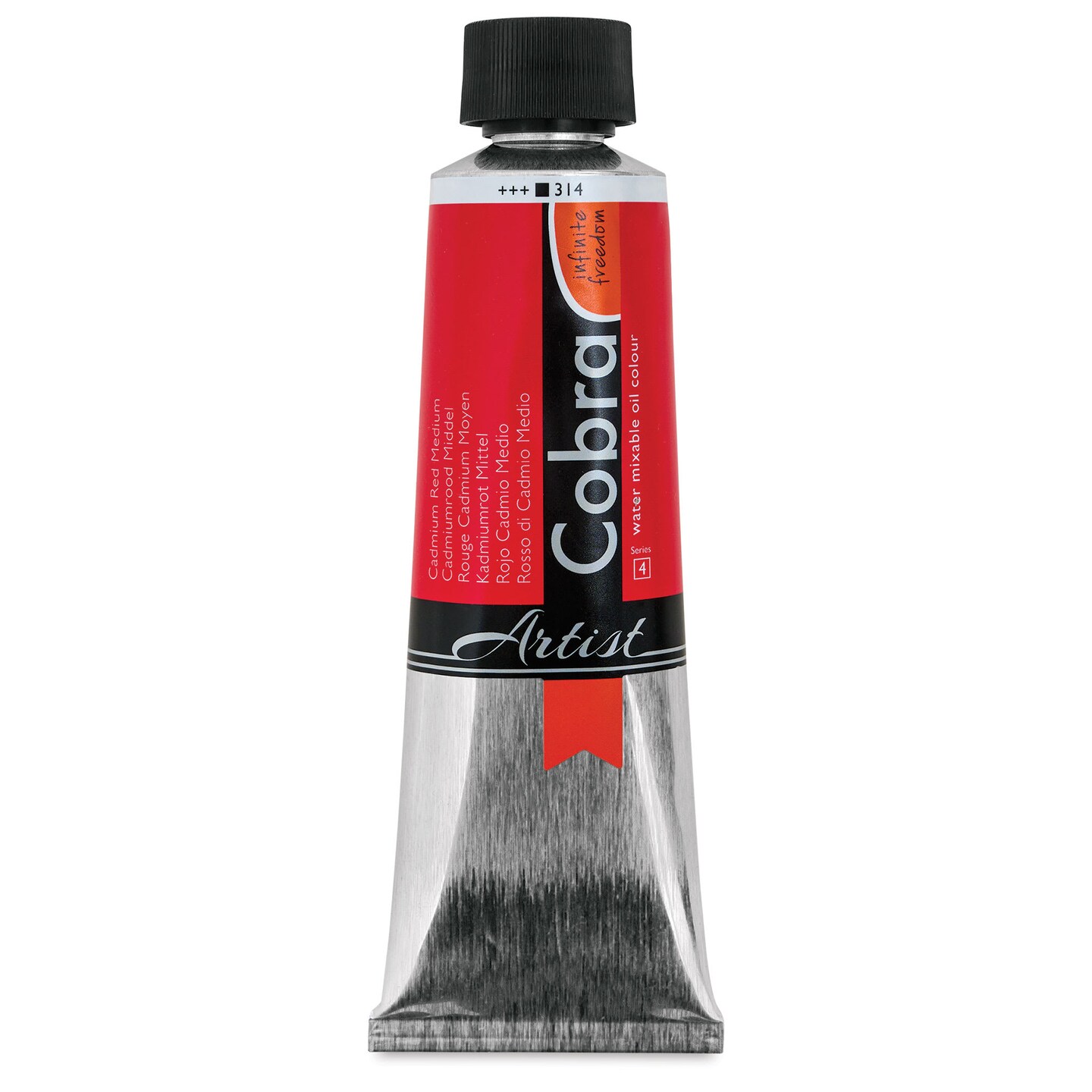 Cobra Artist Water Mixable Oil Paint - Cadmium Red Medium, 150 ml tube