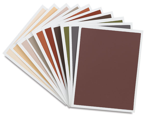 Art Spectrum Colourfix Original Coated Pastel Paper - 9" x 12", Warm Tones, 10 Sheets