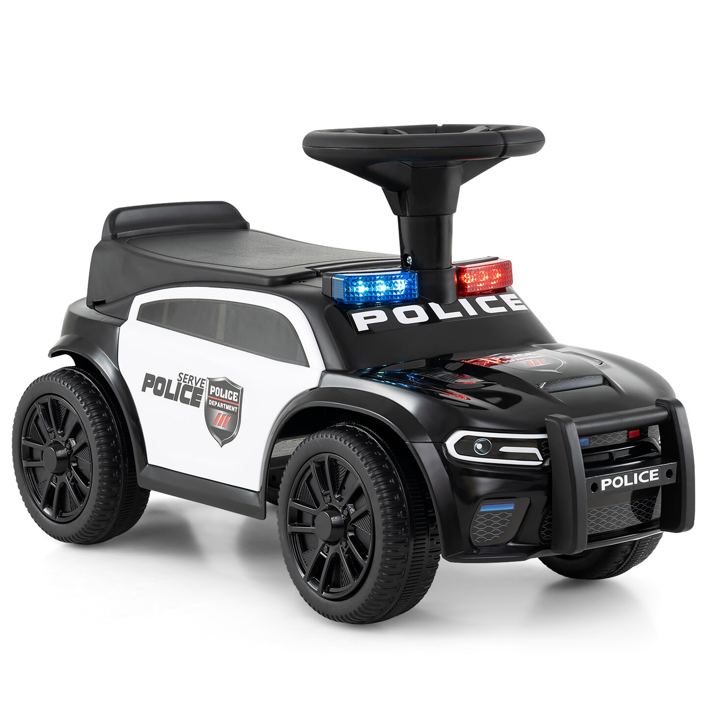 Kids Sliding Ride-On Car with Steering Wheel and Seat Storage
