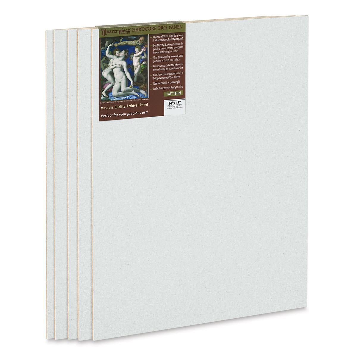 Masterpiece Sausalito Hardcore Pro Canvas Panel Pack - 14" x 18", Pkg of 5