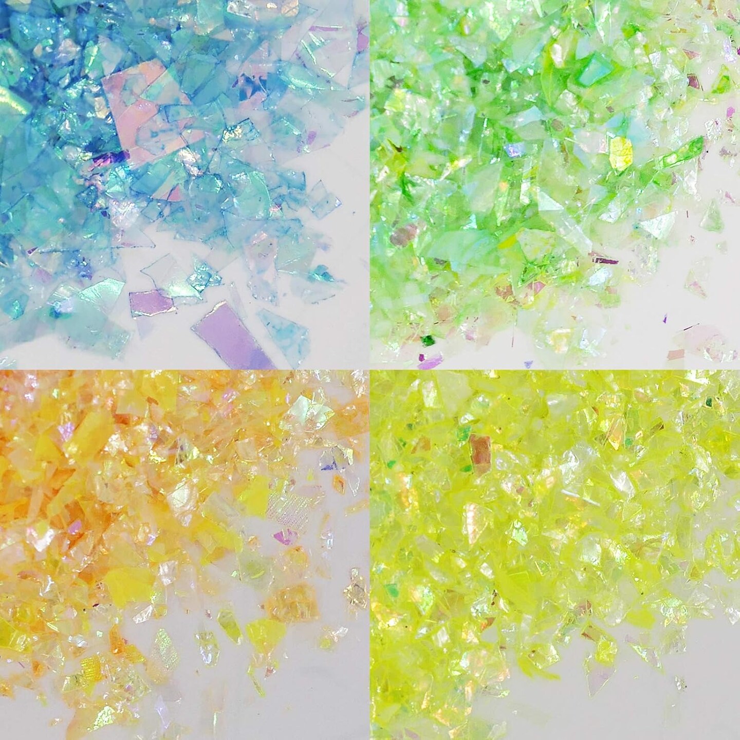 14 Colors Resin Chunky Glitter Flakes Irregular Iridescent Sparkles Glitters Confetti Craft Supplies