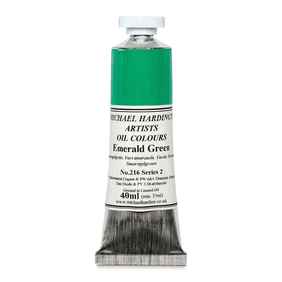 Michael Harding Artists Oil Color - Emerald Green, 40 ml tube