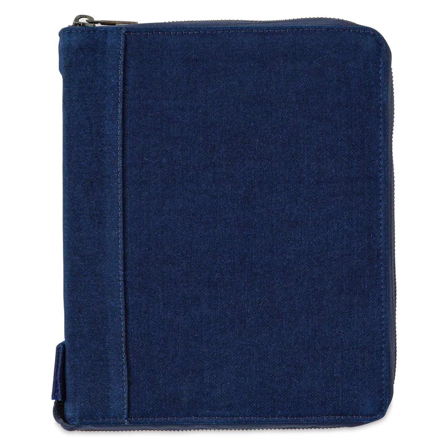 Girologio 24 Pen Leather Zip Case - Cotton Denim, 7.1" x 8.9"