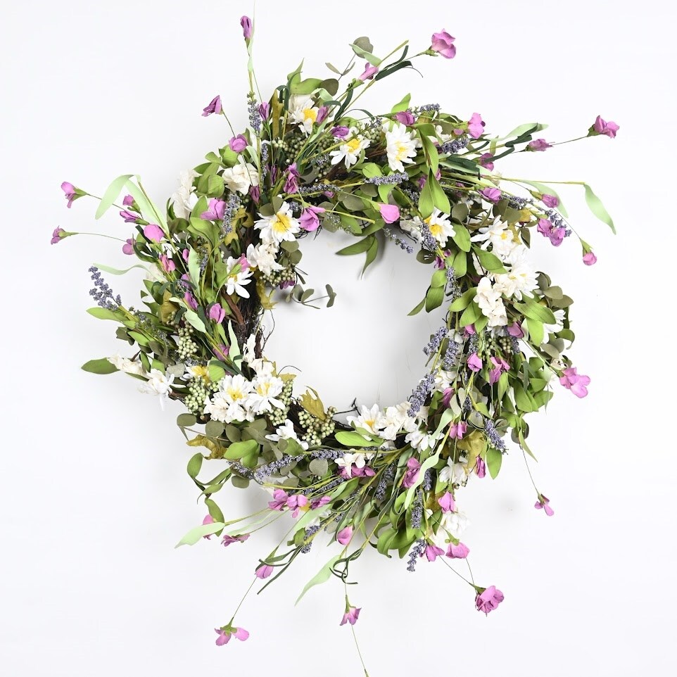 Wildflower Meadow Wreath | Spring Summer Cottage Front Door Decor