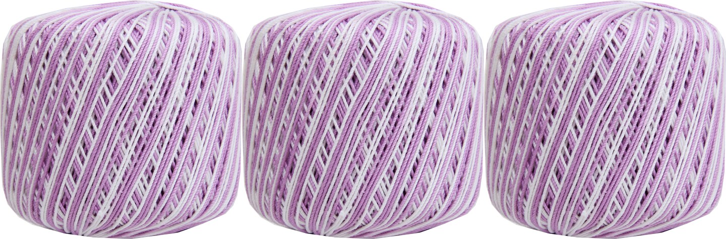 Threadart 100% Pure Cotton Variegated Crochet Thread - Size 10 & 3 - Singles, 3 Packs, and 6 Packs