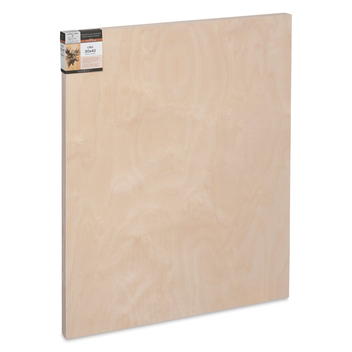 Apollon Gotrick Cradled Wood Panel - 30" x 40", 1-5/8" Profile