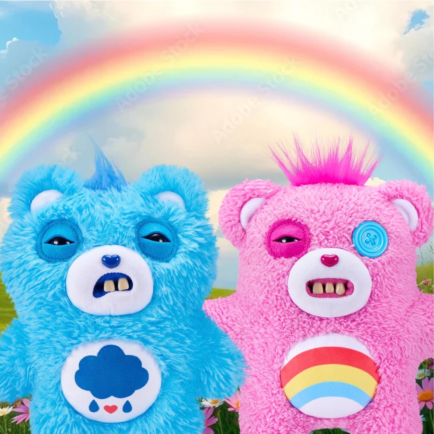 Fuggler Care Bears 9 inch (Grumpy Bear), Funny Ugly Monster
