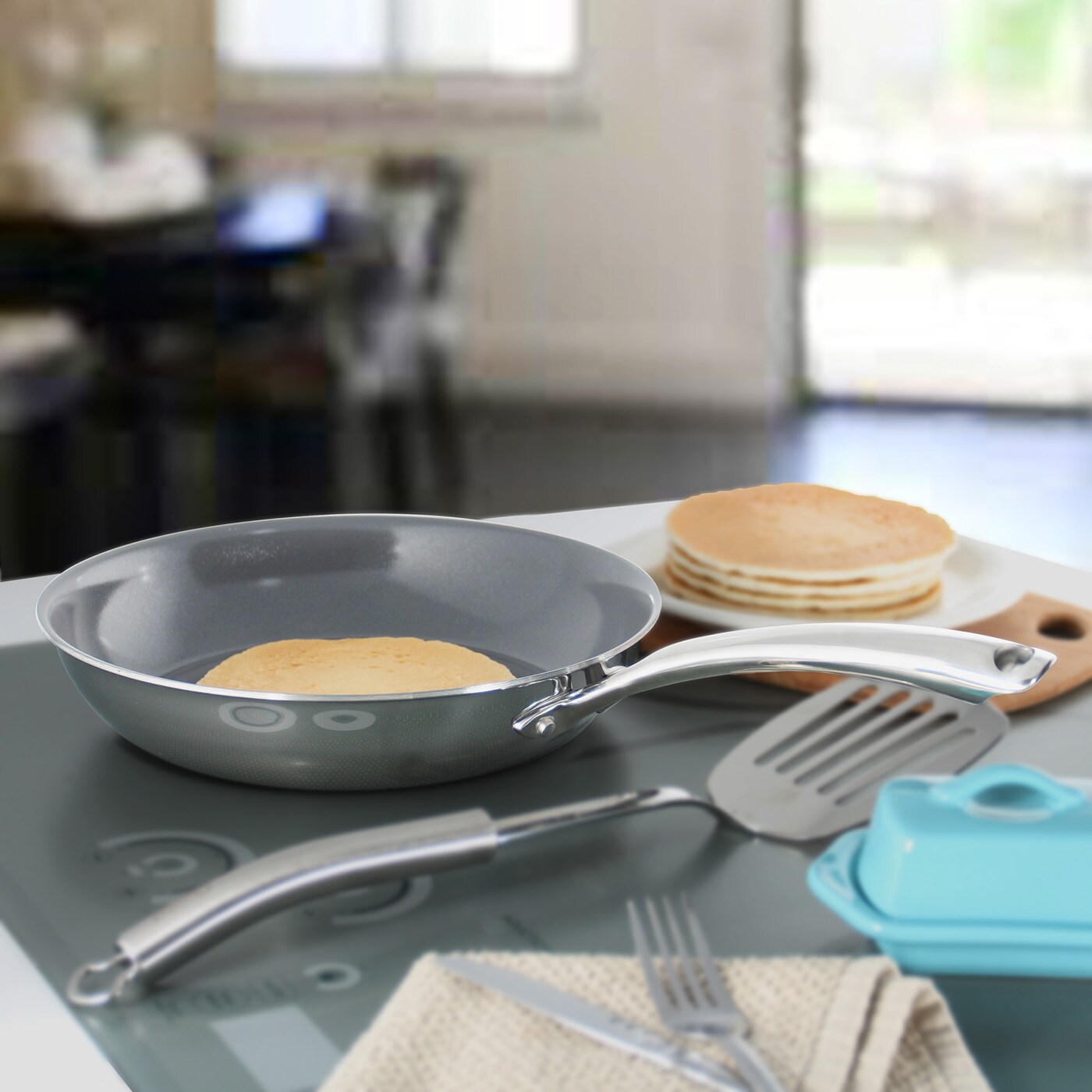 Chantal 3.Clad 10-Inch Fry Pan w/ Fusion Ti Nonstick Ceramic Coating