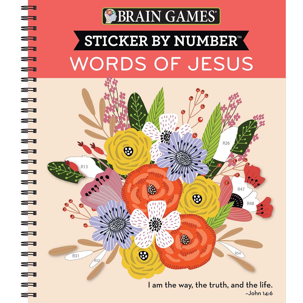 Brain Games Words of Jesus Sticker by Number