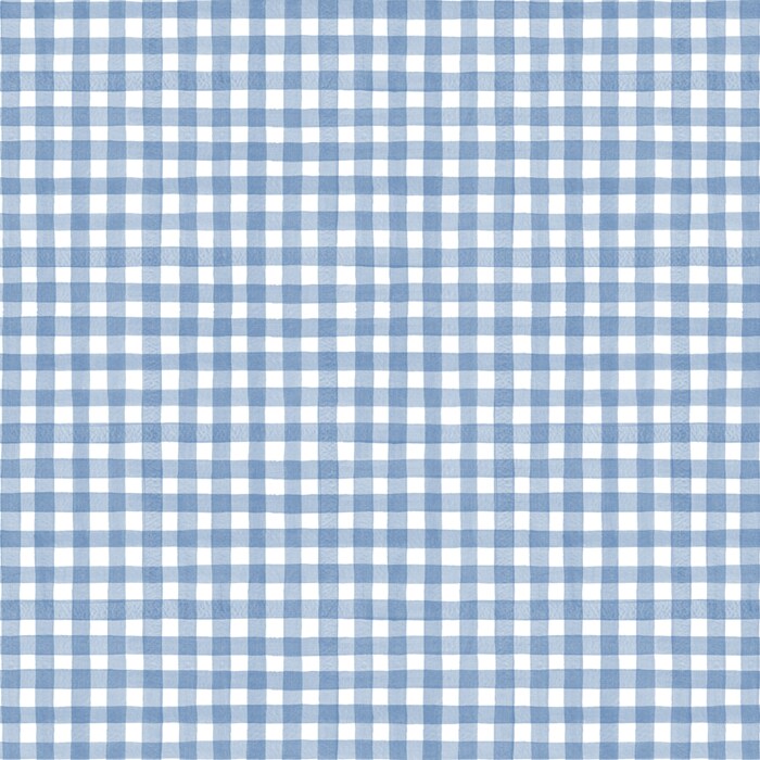Blue Gingham Check Cotton Fabric | By the Yard | Sewing and Crafting | 44 inches wide