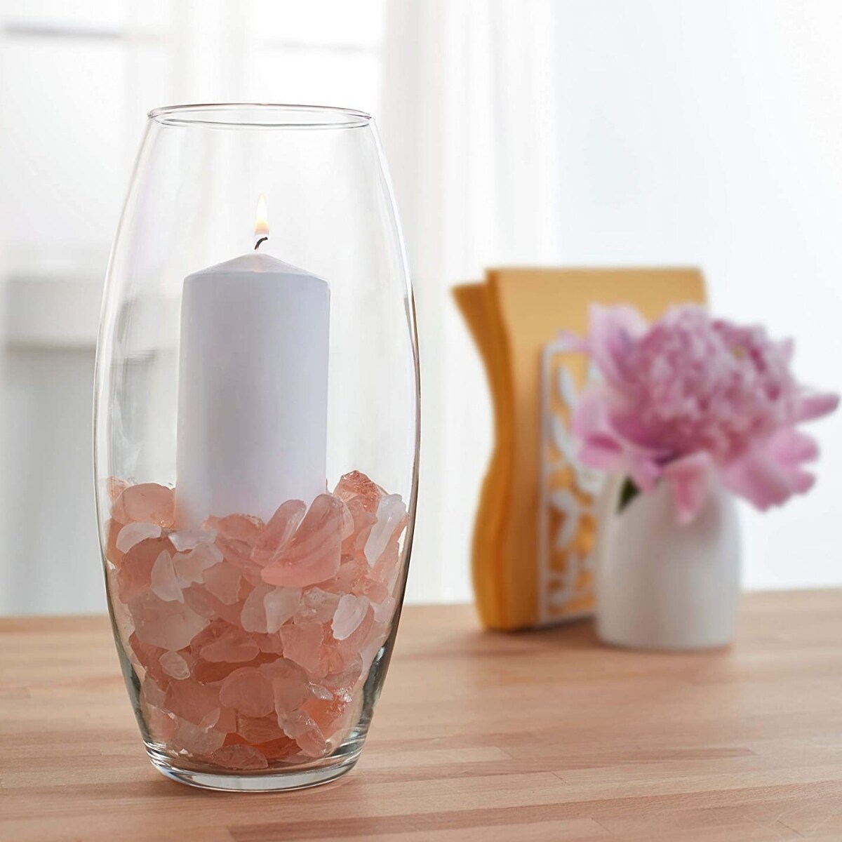 10 Inch Clear Glass Bullet Vase Perfect Addition to Wedding Tables or Formal Dinings