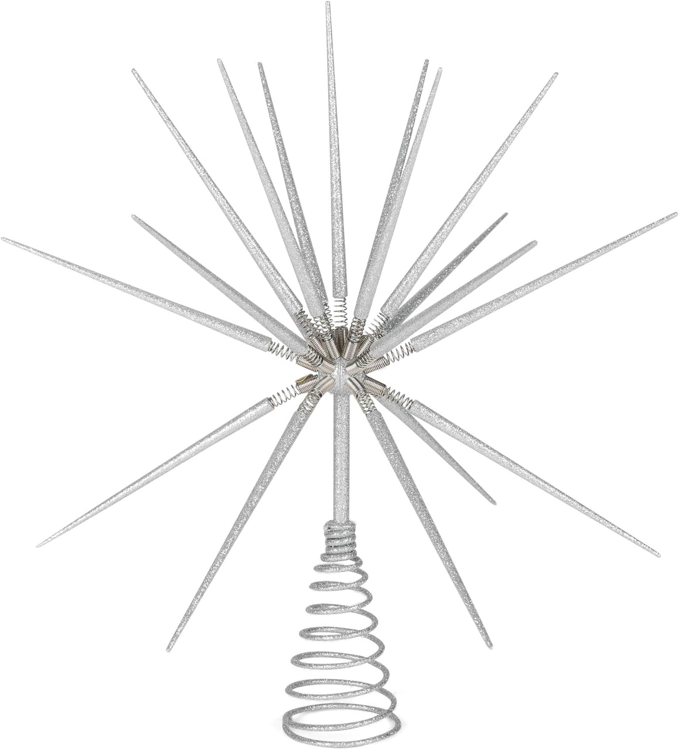 Silver Burst Tree Topper with Spike on Spring - 15 inch | Michaels