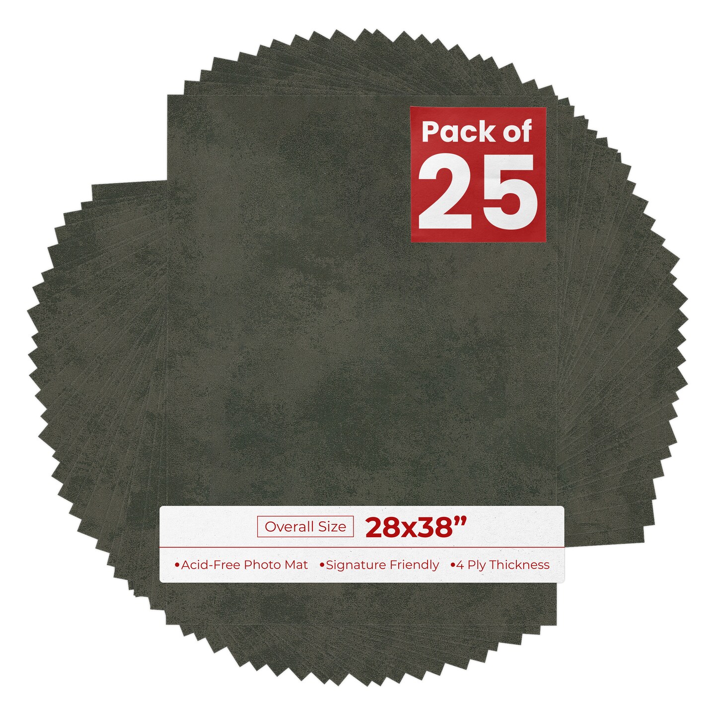 Earthen Gray 28x38 Uncut Mat Board - Blank Sheets, No Opening, Color ...