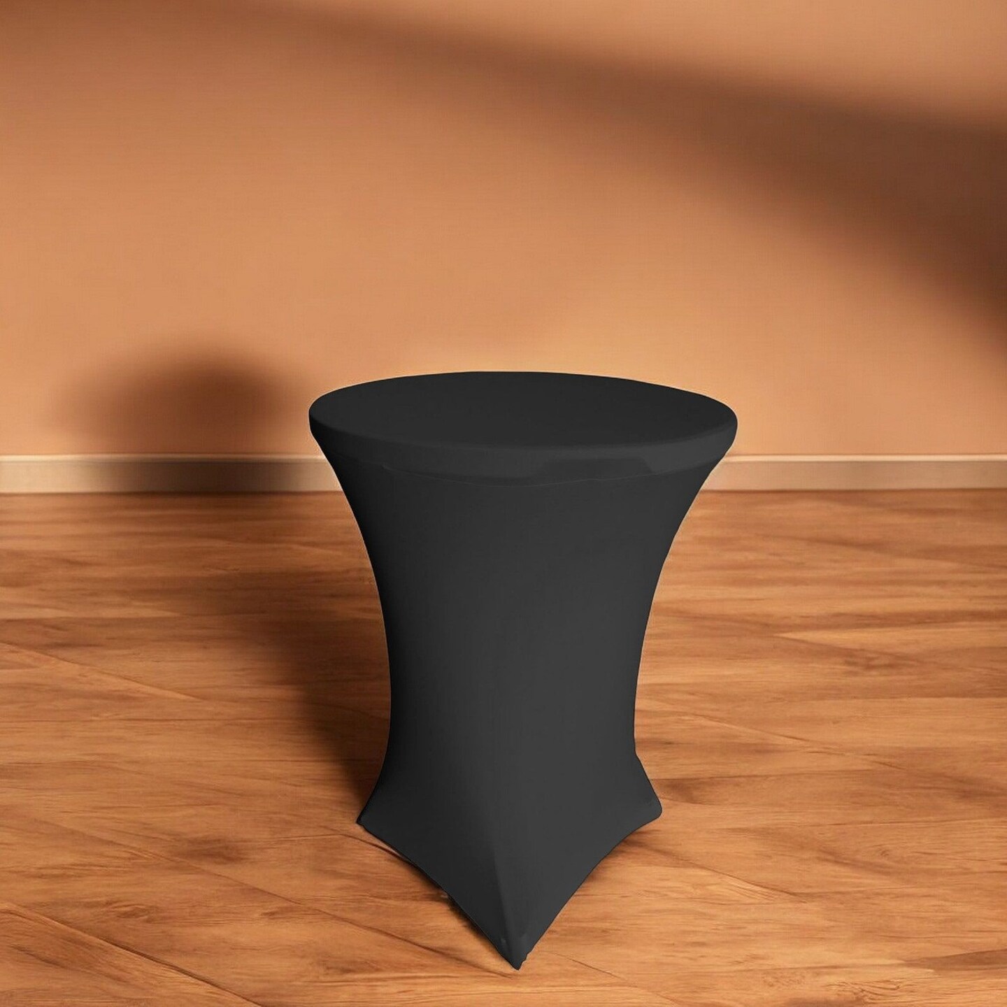 Fitted Round Spandex Cocktail Table Cover 36 x 42 Inch Wrinkle-Free Polyester Lycra