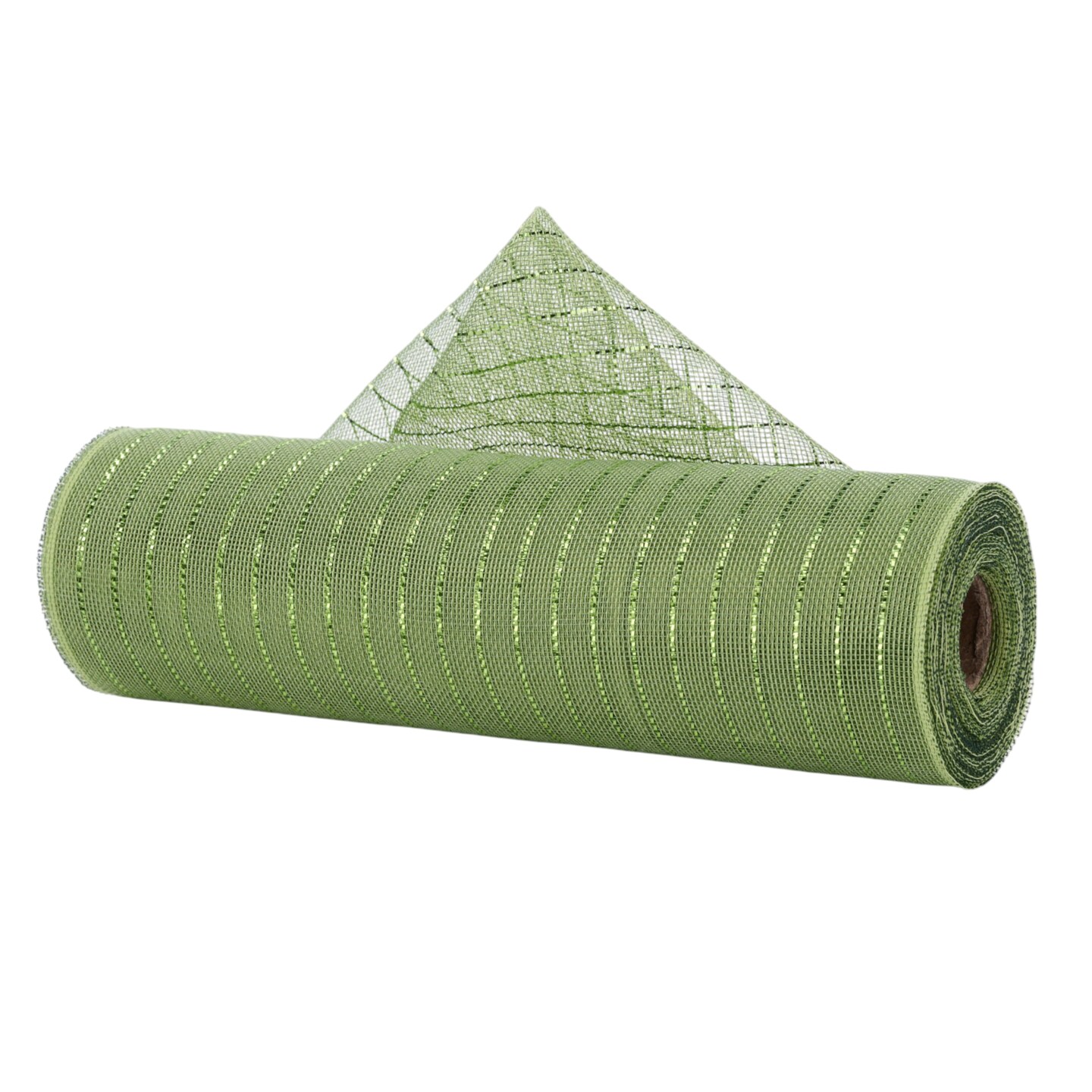 Deco Poly Mesh - 10.25" Moss Green and Lime Fine Weave Mesh for Wreaths, Crafts, and Decorations