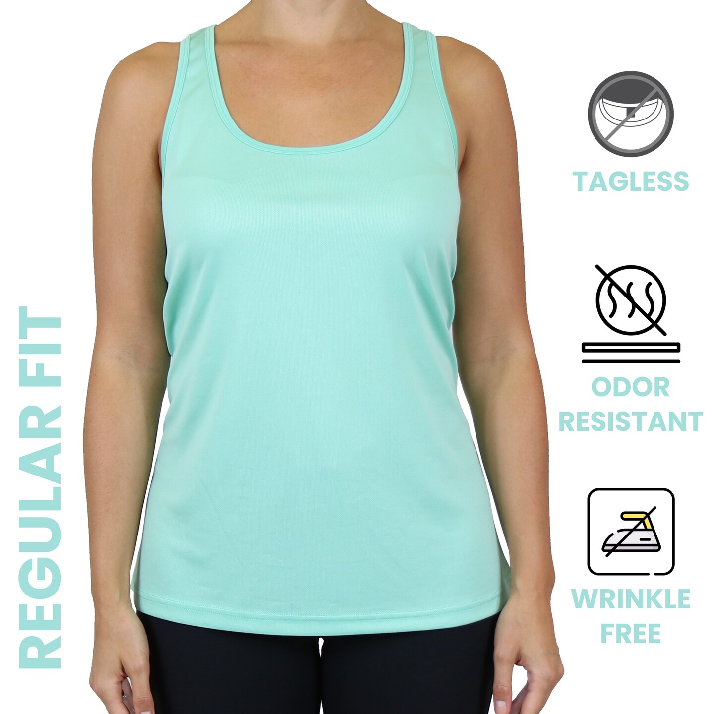 Galaxy By Harvic Women's Moisture Wicking Racerback Tank (S-3XL)