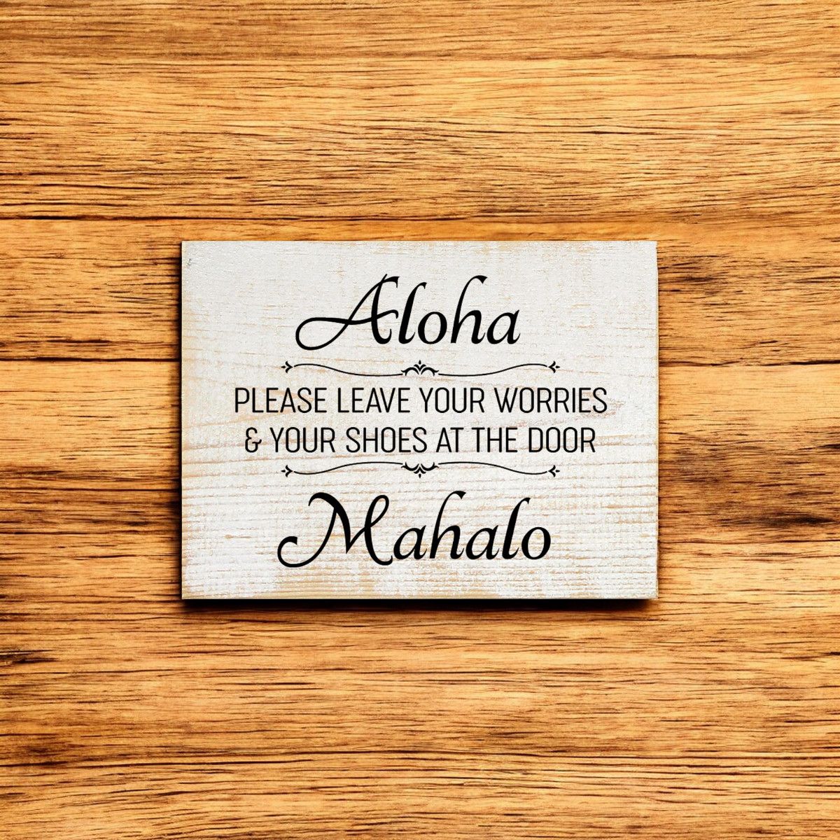 Solid Knotty Pine Rustic Wooden "Aloha" Wall Sign 9x12in Decor