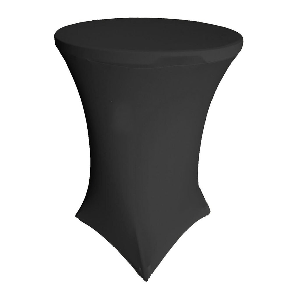 Fitted Round Highboy Table Cover 32 x 42 Inch Wrinkle-Free Spandex Linen