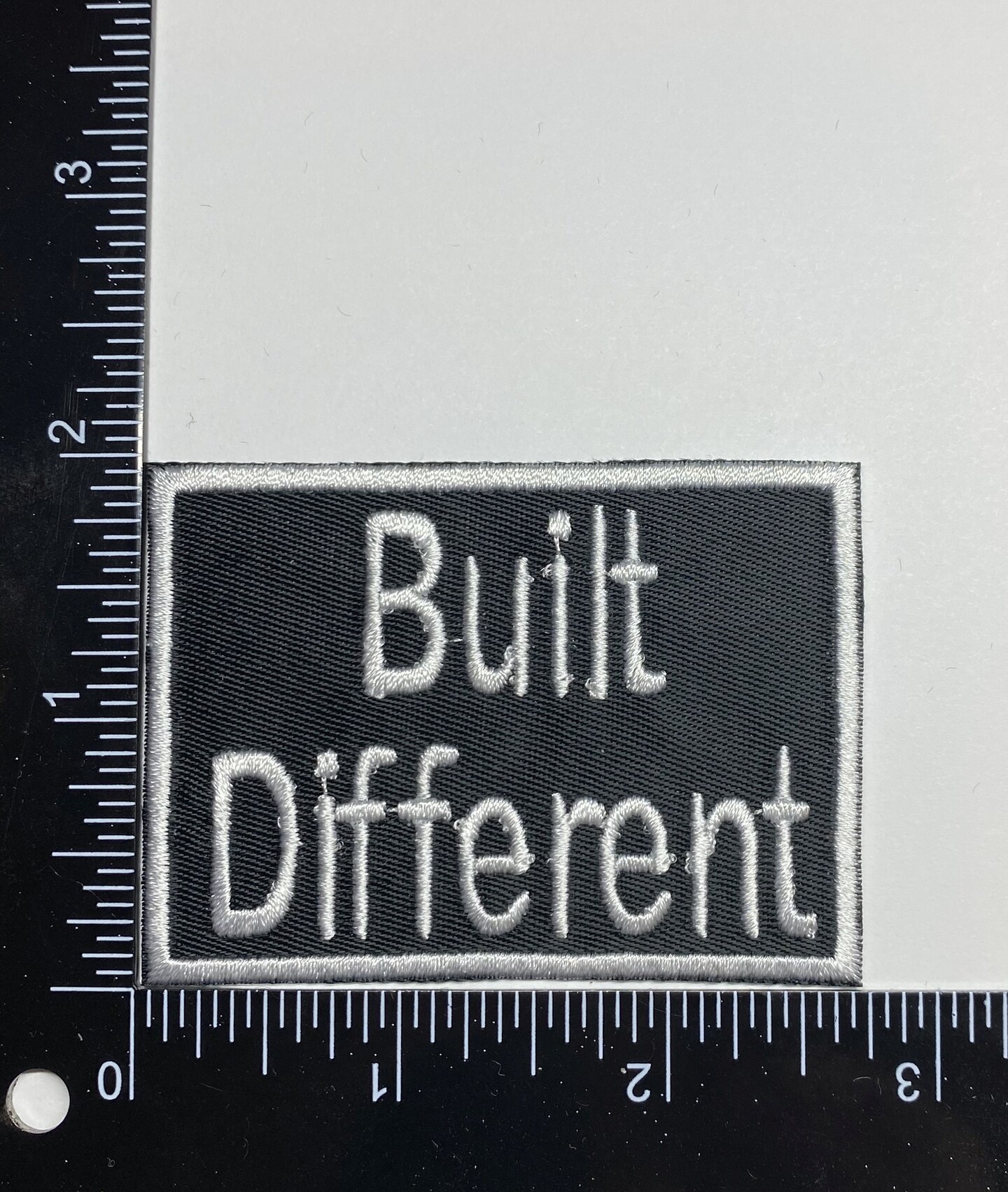 Built Different, Funny, Trucker Hat Bar, Embroidered, Iron on Patch
