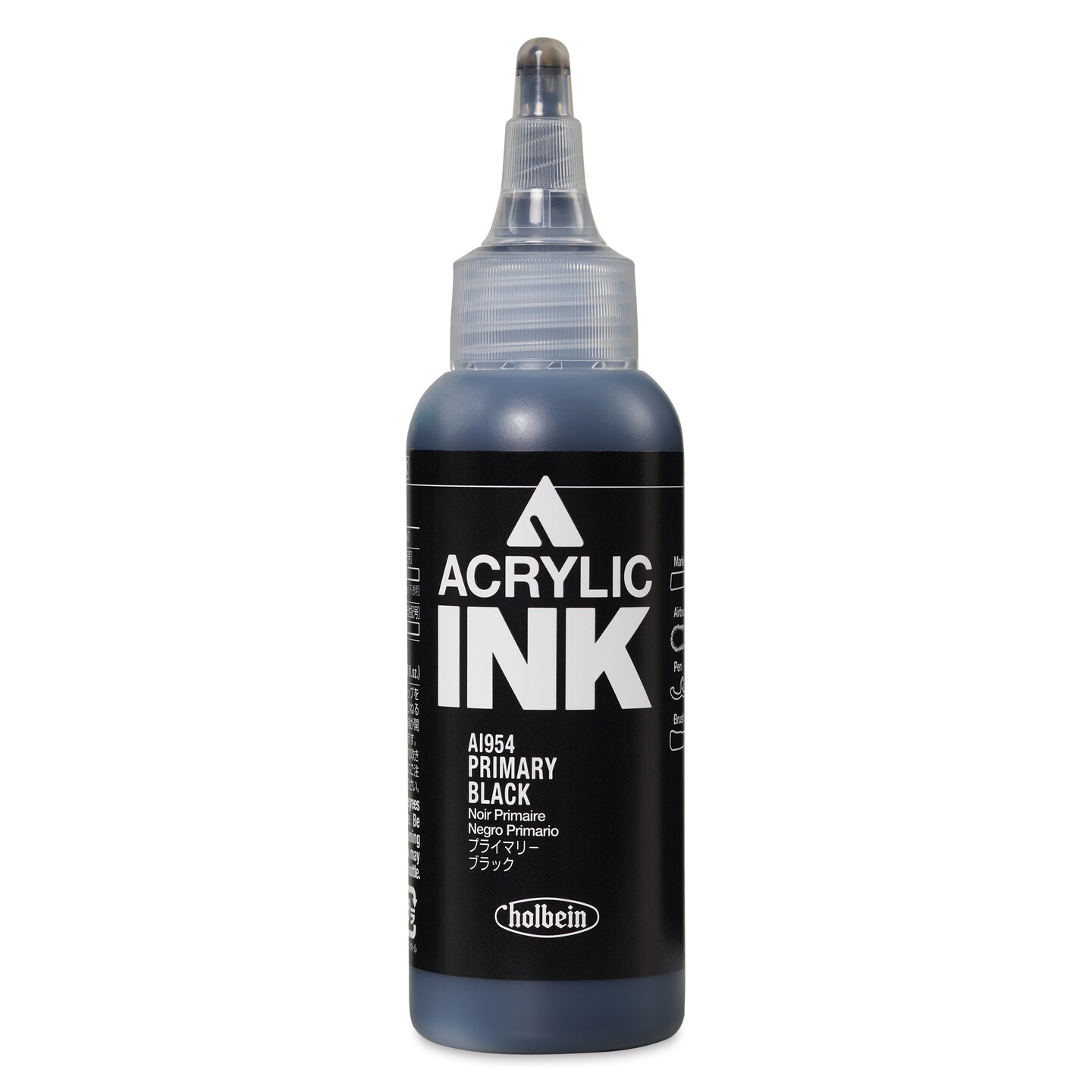 Holbein Acrylic Ink - Primary Black, 100 ml