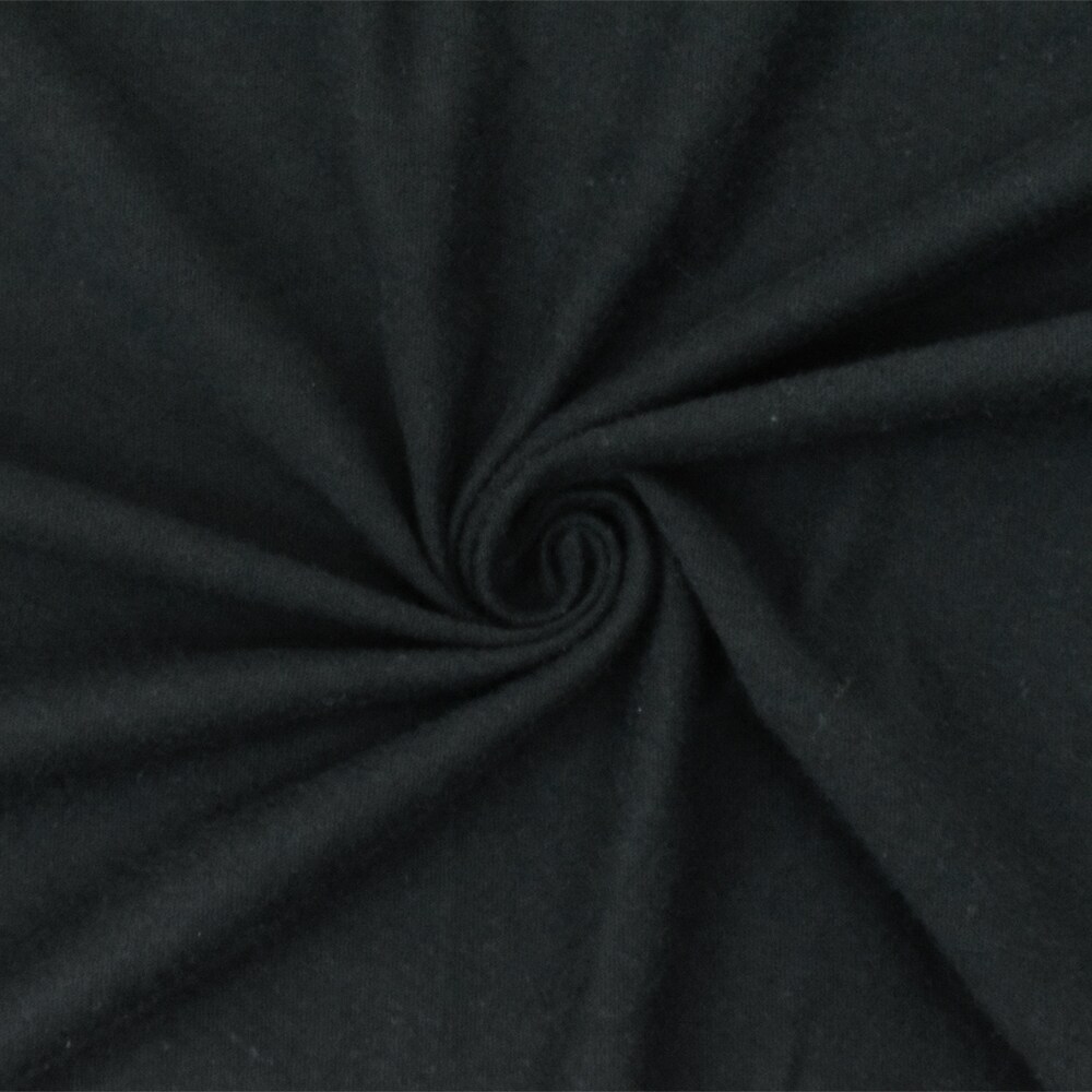 Black Famous Designer Combed Cotton Baby Jersey Knit Fabric By the Yard