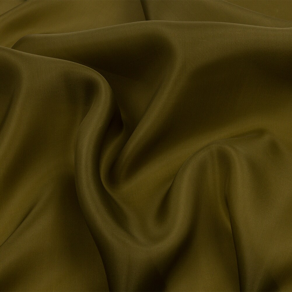 1 Yard Luxury Silk Satin-Face Organza Fabric Fir Green Solid Evening Wear 54" Width