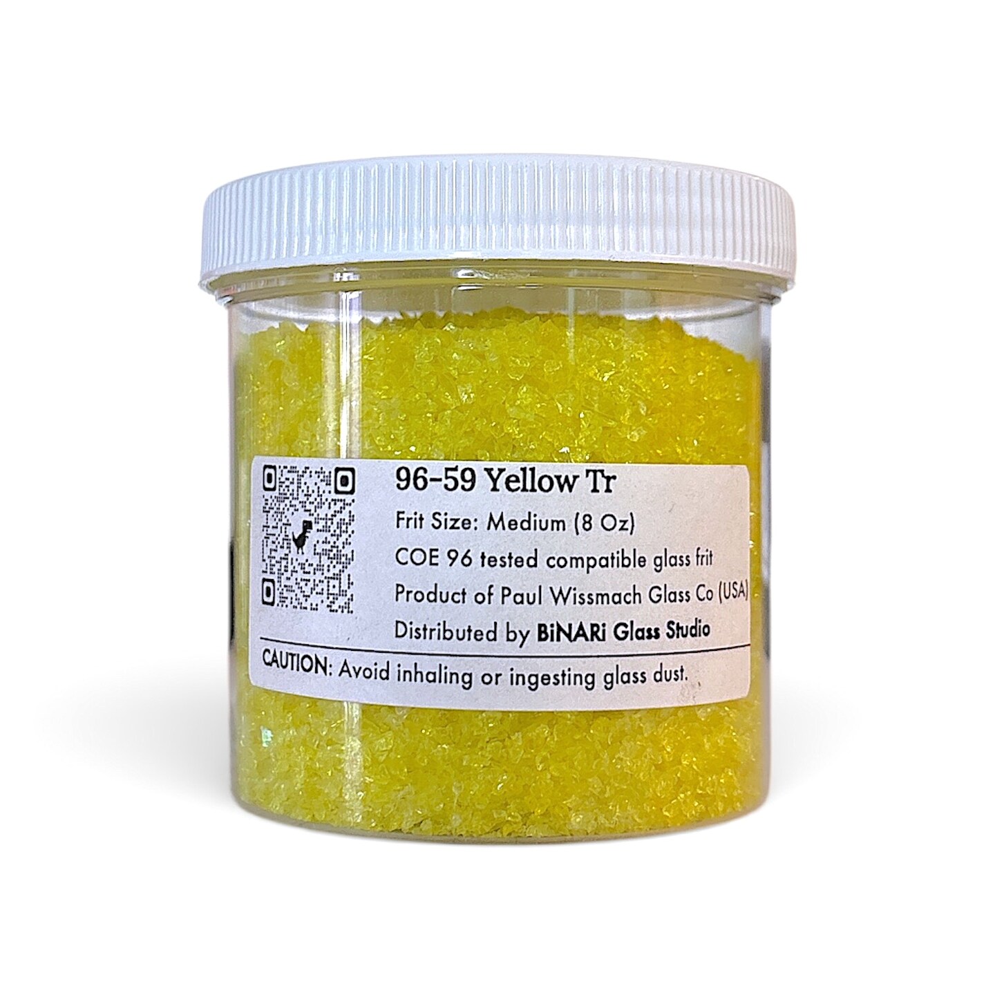 BiNARi | Wissmach COE 96 Medium Glass Frit 8 oz - Professional Fusible Glass for Jewelry & Art Fusing, System 96 Compatible