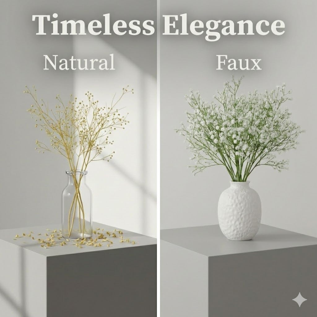 10PCS Baby Breath Artificial Flowers Fake Babys Breath Gypsophila Flowers Bulk Realistic Artificial Flowers Bouquet Flores Artificiales para Decoracion for Wedding Party Home Decoration