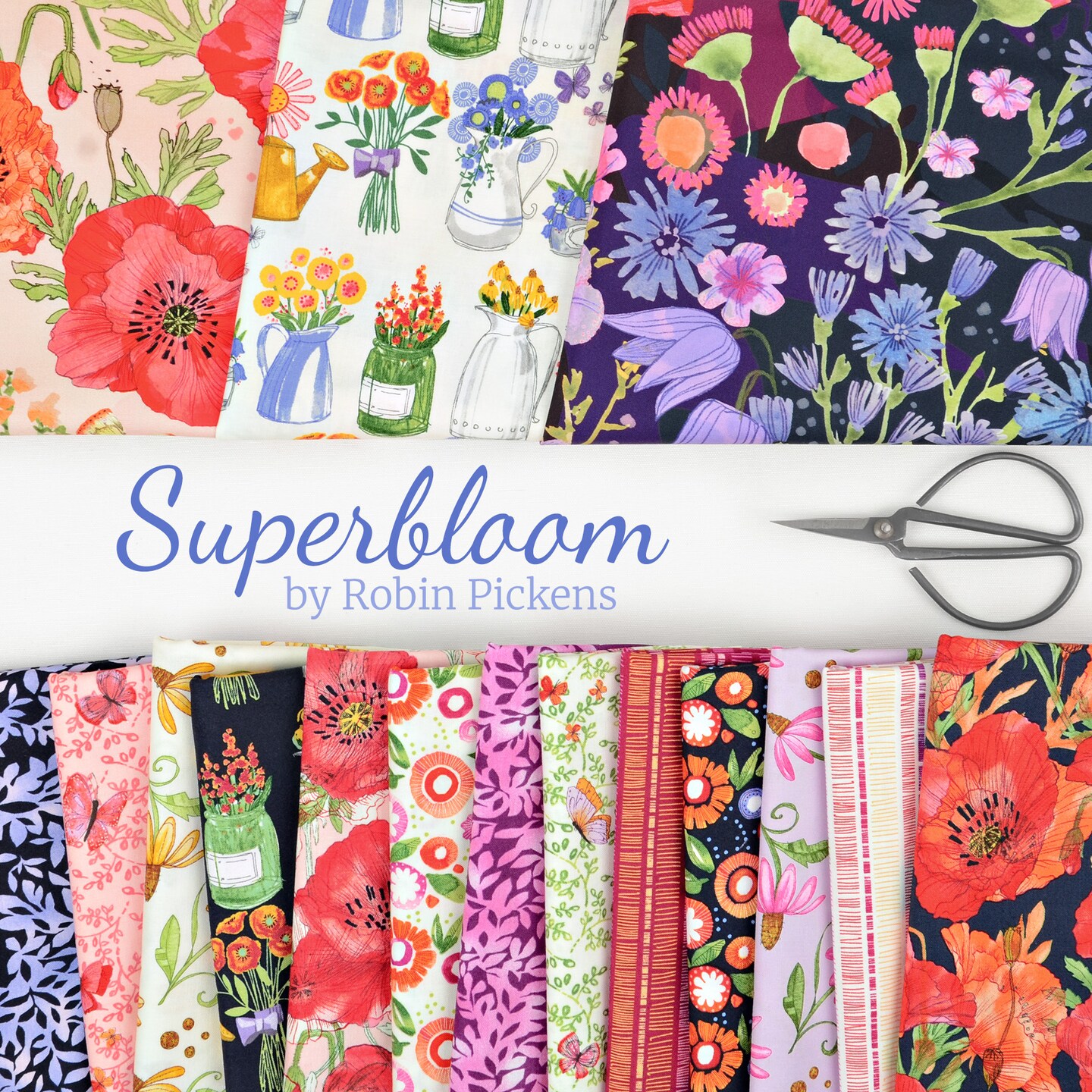 Scribble Stripe in Cream (48785 11) | Superbloom | Robin Pickens | Moda