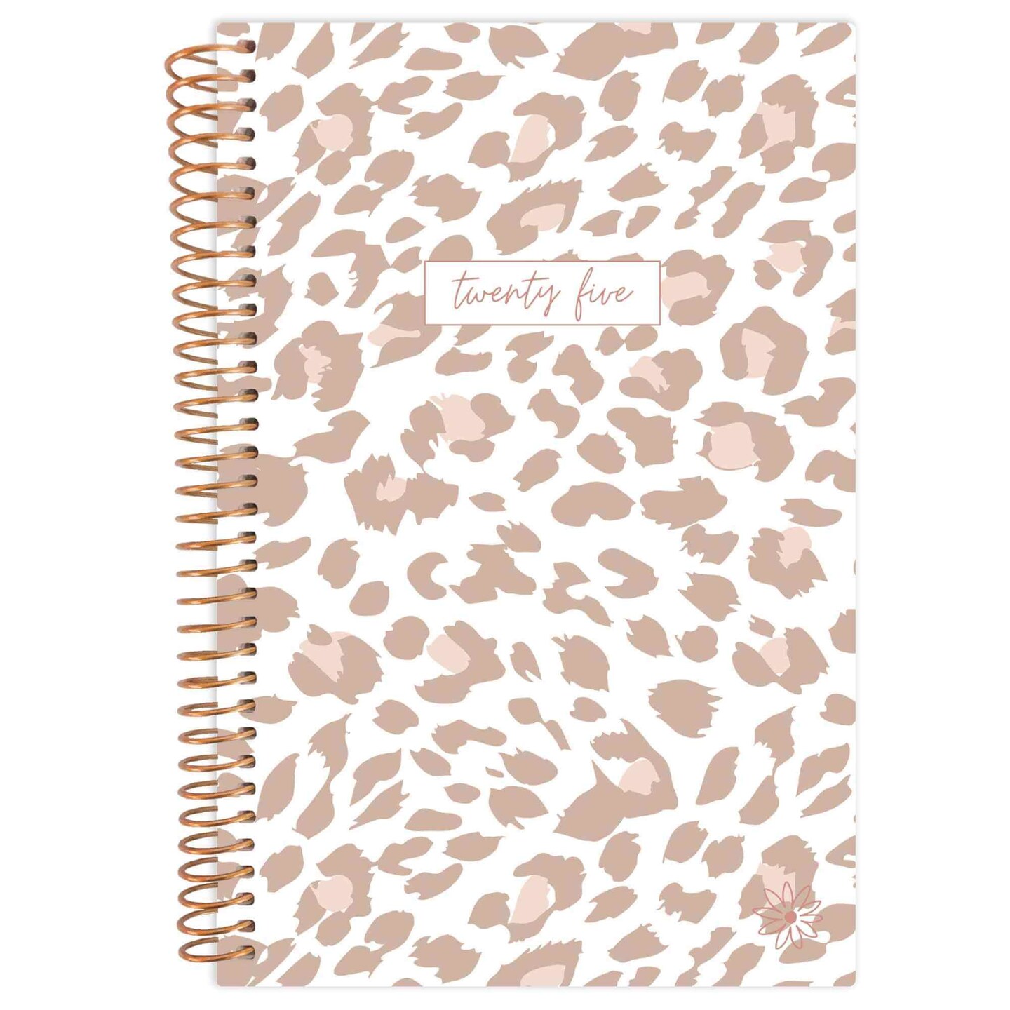 bloom daily planners 2025 Soft Cover Planner, 4&#x22; x 6&#x22;, Tan Leopard