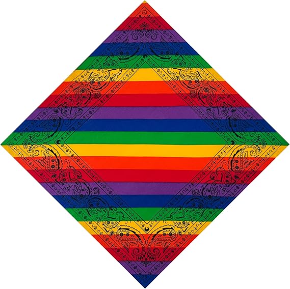 Unisex Bandanas Single Pack Super Soft Cotton 22 inch Cowboy Large Handkerchief with Nice Package