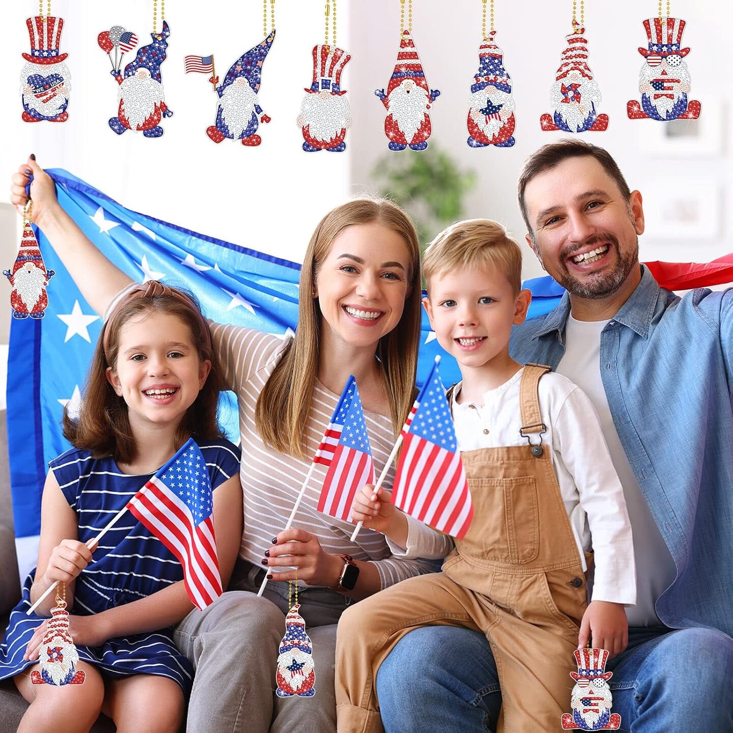 24 Pcs 4th of July Diamond Art