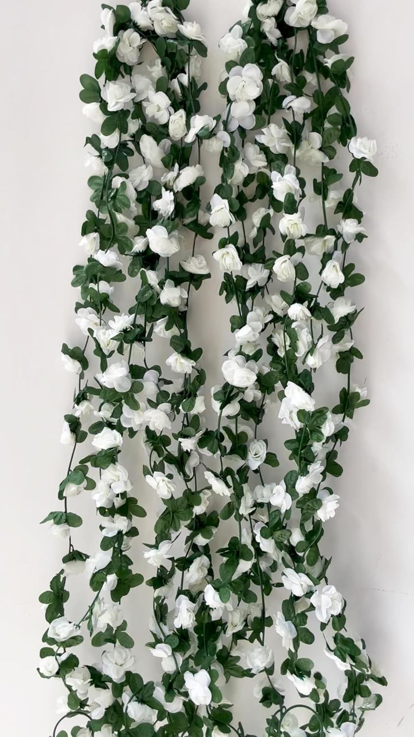 6 PCS White Rose Flower Spring Garland