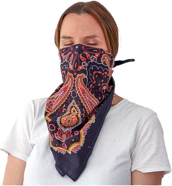 Paisley Hippie Bandana 22x22 Inches