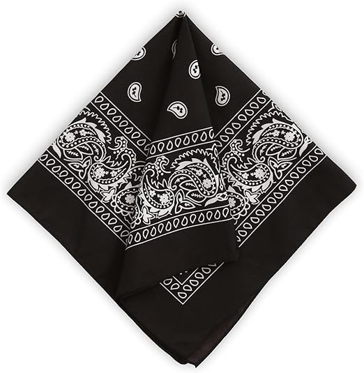 Large Bandana Headband - Handkerchief Bandanas for Men &#x26; Women - Paisley Bandana Pack - Cowboy Scarf