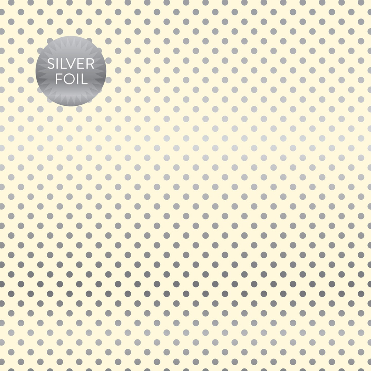 Echo Park Silver Foil Ivory 12x12 Specialty Double-Sided Paper