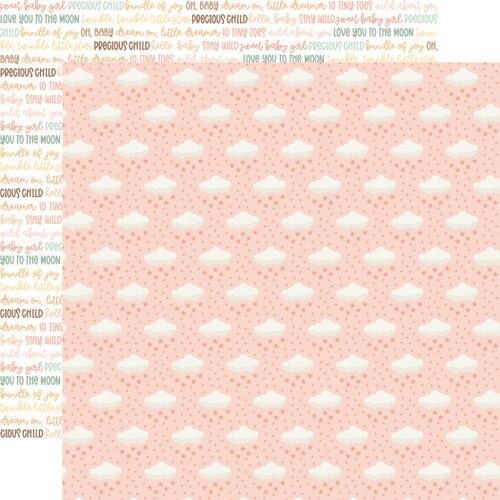 Echo Park Our Baby Girl Sleepy Stars 12x12 Double-Sided Paper