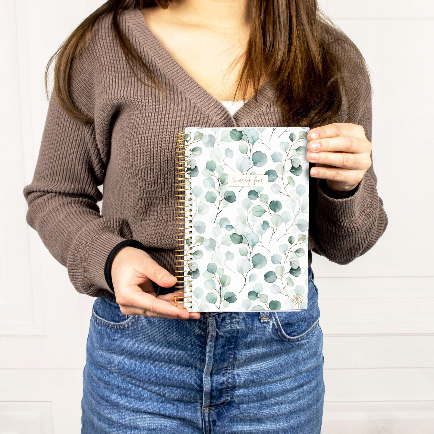 bloom daily planners 2025 Soft Cover Planner, 5.5&#x22; x 8.25&#x22;, Boho Greenery