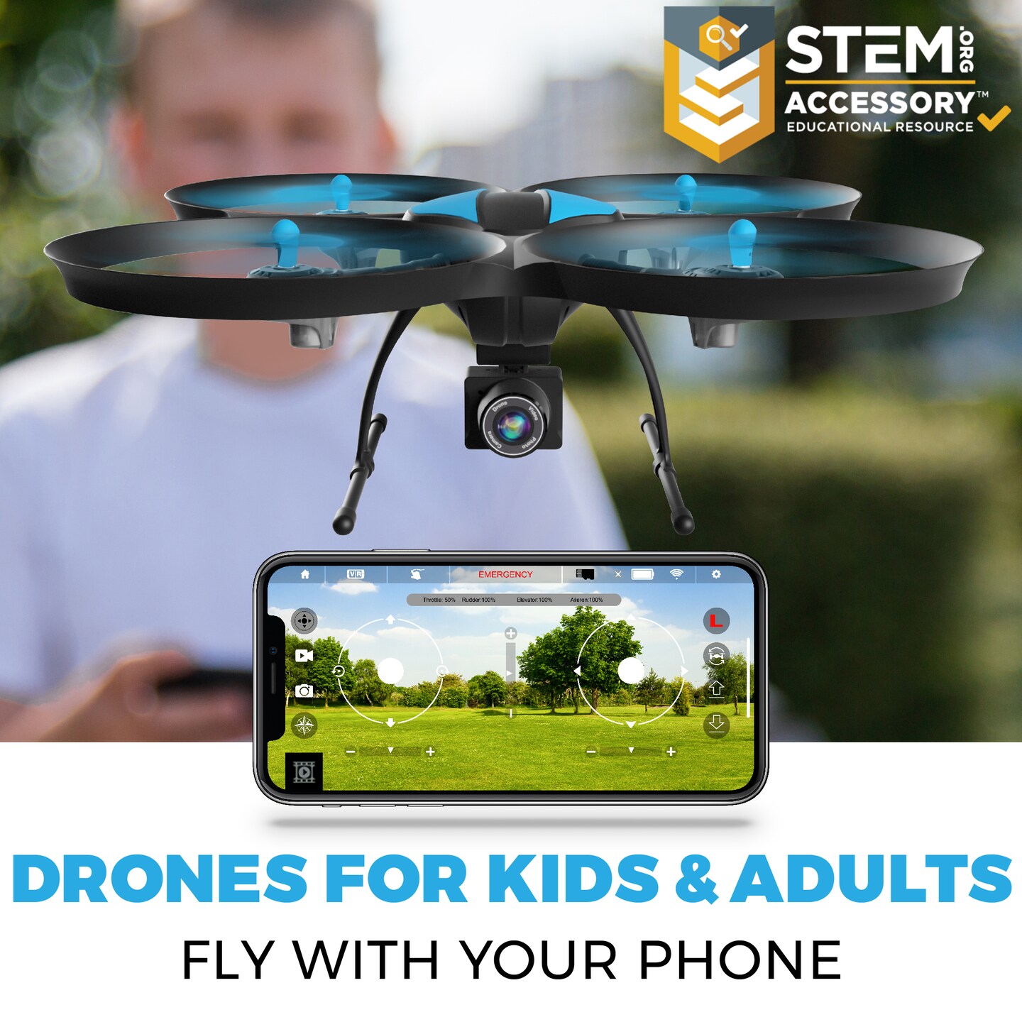 Force1 U49WF FPV Drone with Camera for Adults