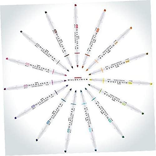 Mildliner Double-Ended Highlighter Set, Broad and Fine Point Tips