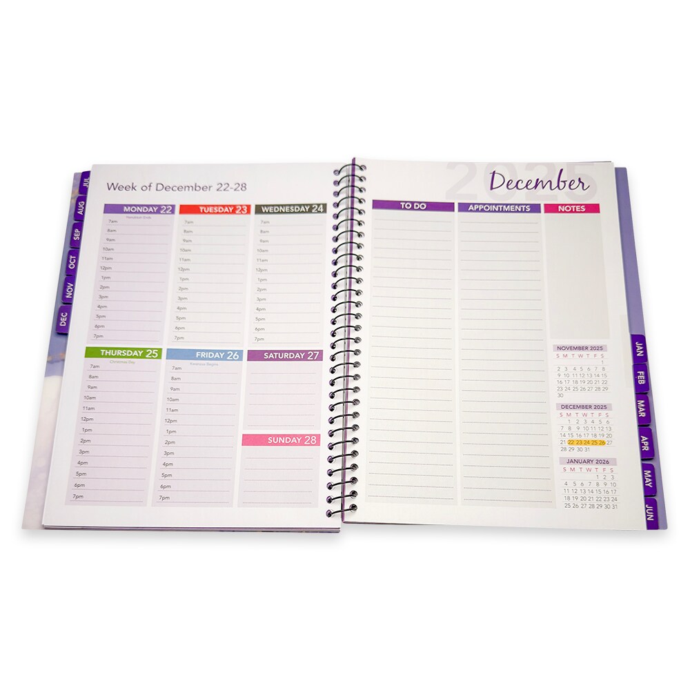 RE-FOCUS THE CREATIVE OFFICE 2025-2026 July through June Academic Calendar Planner – Weekly & Monthly Views with Time Slots | Durable & Portable Design