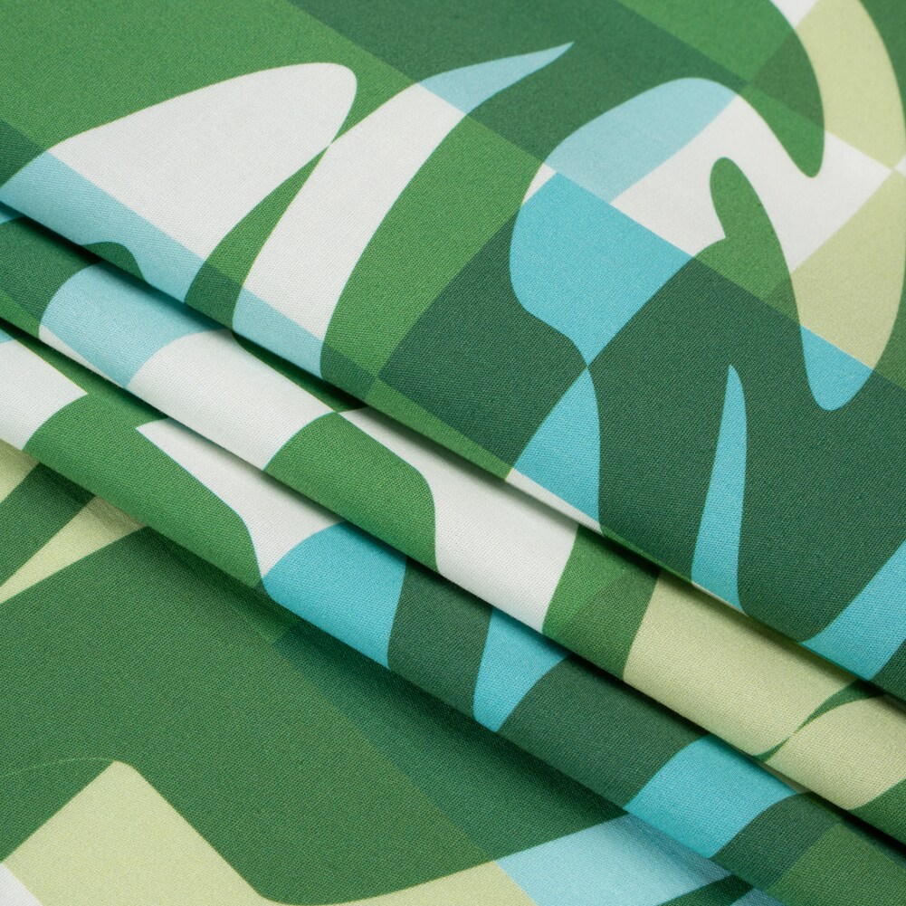 1 Yard Green Game of Haze Stretch Cotton Poplin Fabric