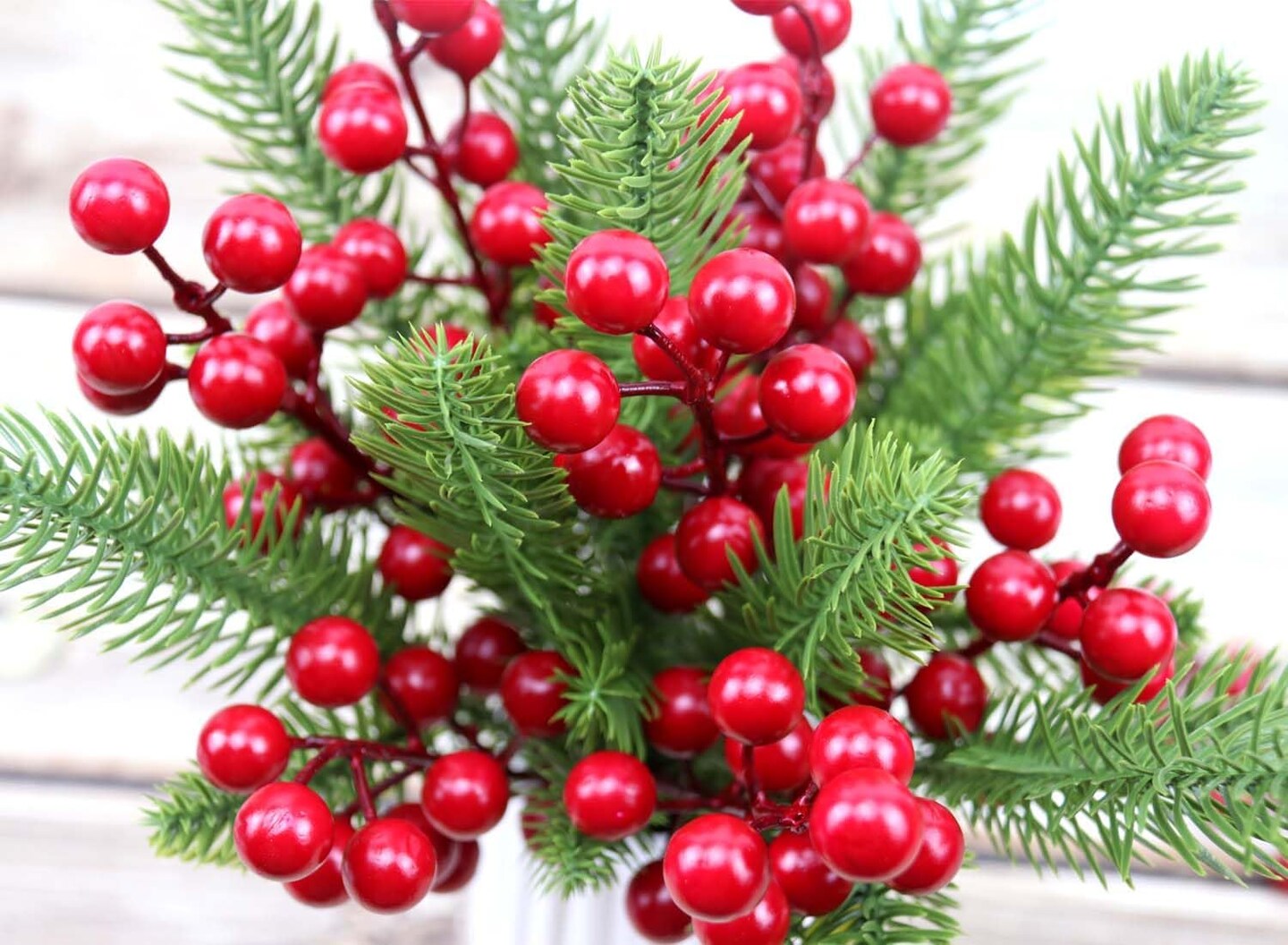 30 Pack Red Berry Stems (Red)