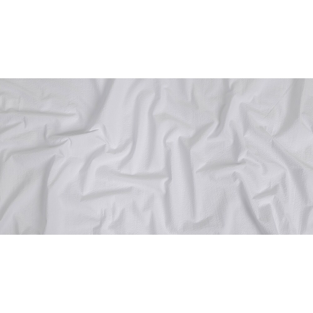 1 Yard Organic Cotton Seersucker White on White Stripes