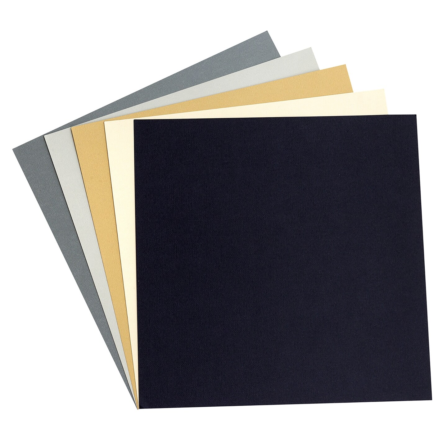 American Crafts Precision Cardstock Pack 80lb 12"X12" 60/Pkg-Neutral/Textured
