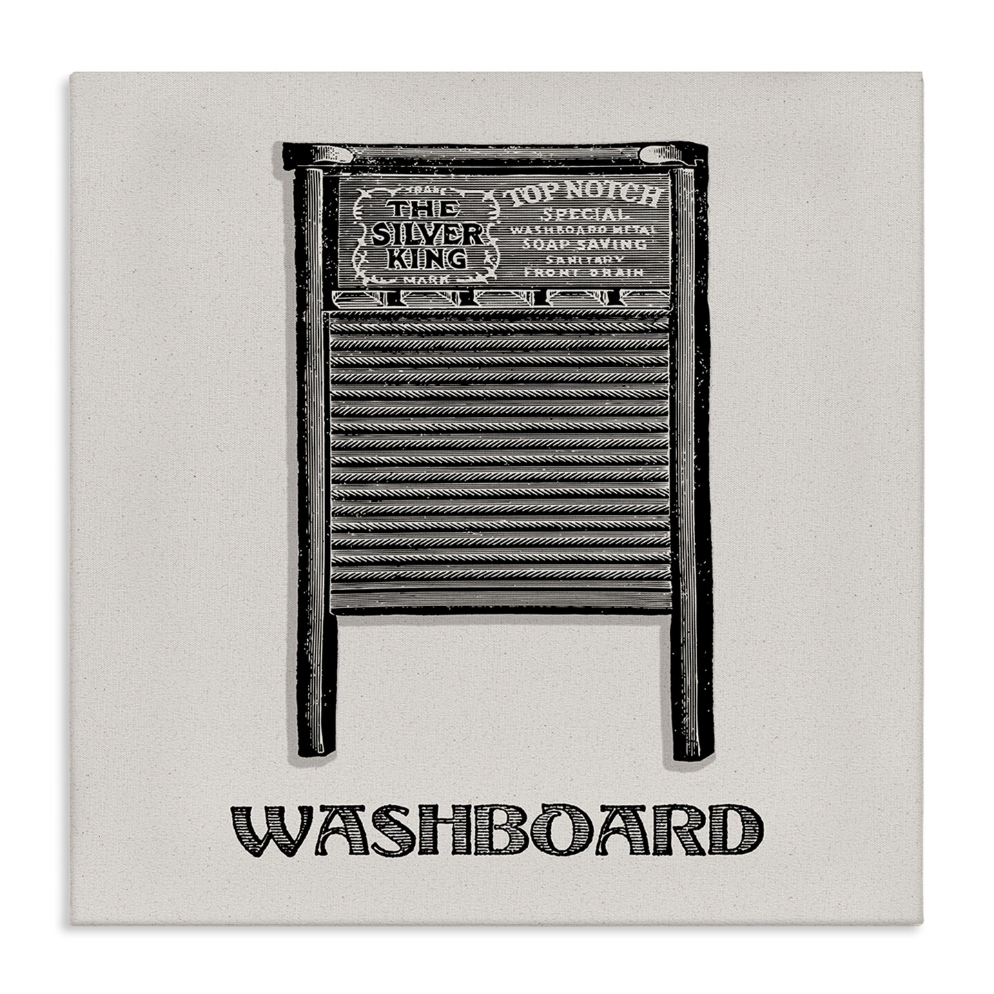 Stupell Industries Timeless Antique Washboard Canvas Design by Val Rhodes