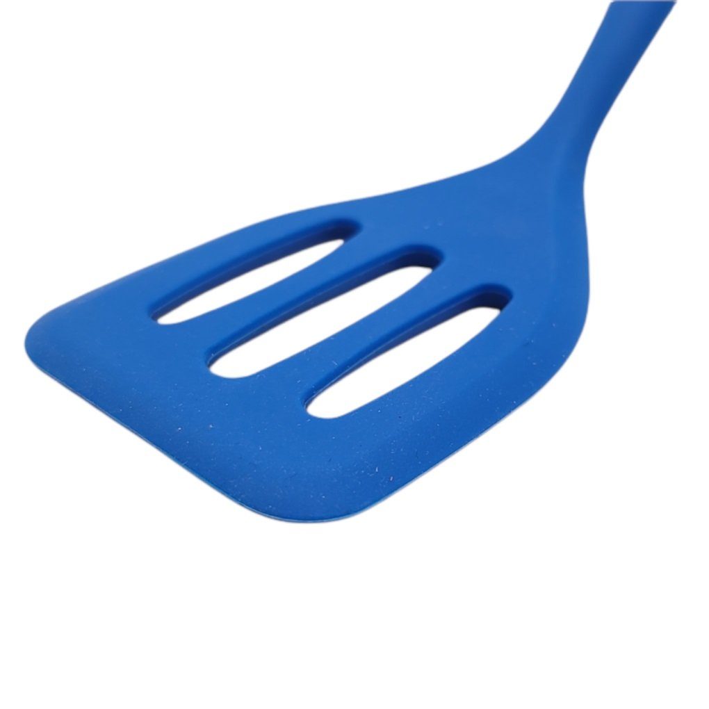Handy Housewares 8&#x22; Long Non-Stick Silicone Mini Slotted Spatula Turner - Great for Eggs, Baking, Small Servings and more